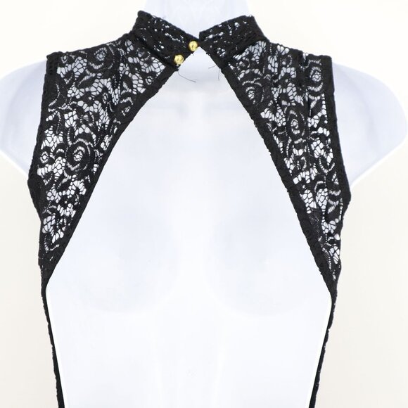 Club Lace Jumpsuit Women 4 Black Whimsigoth Retro Gypsy Witchy Clubbing Festival - Picture 10 of 16